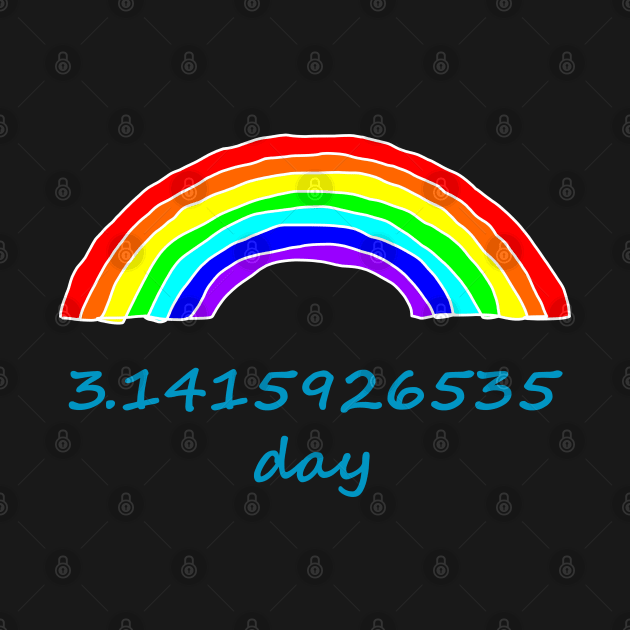 Rainbow and Pi Day by ellenhenryart