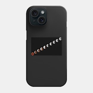 Phases of full eclipse of the Moon Phone Case