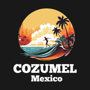 Retro Cozumel Mexico Surfing Souvenir / Cozumel T-Shirt