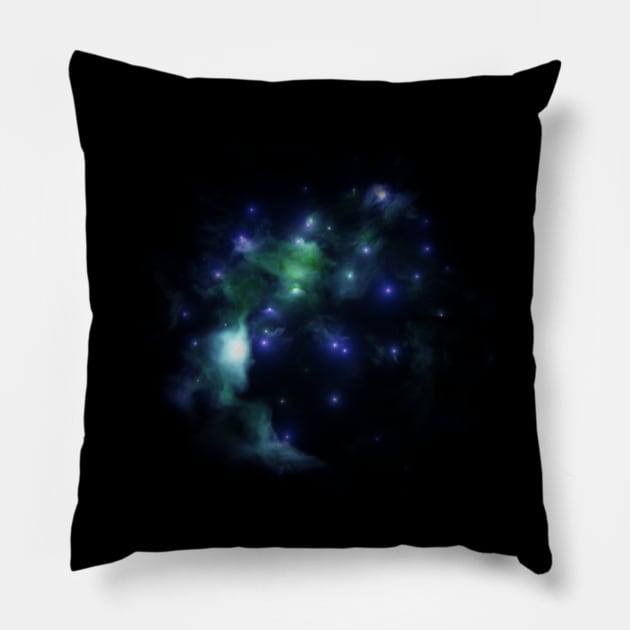 Ocean nebula with constellation Pillow by Alexmelas