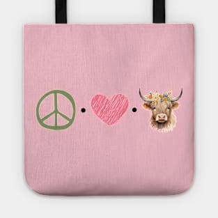 Peace Love Cows Tote