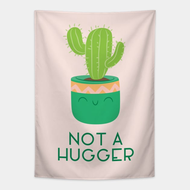 Not a Hugger Cute Cactus Succulent for House Plant Mom Tapestry by sentinelsupplyco