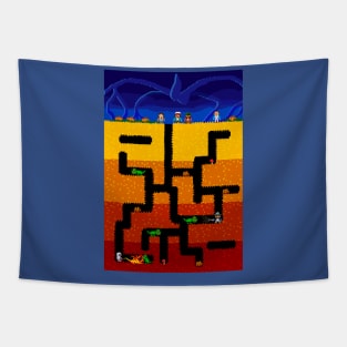 Stranger Dig Dug Tapestry