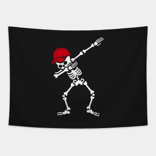 Dabbing skeleton (Dab) baseball cap Tapestry