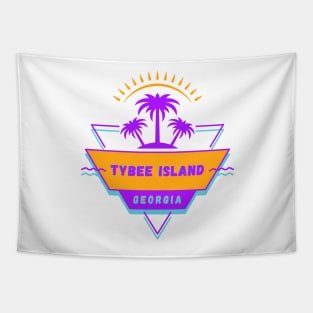 Tybee Island Georgia Beach Vibes 80's Tapestry