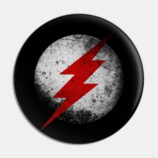 The Black Flash Distressed Grunge Logo Pin