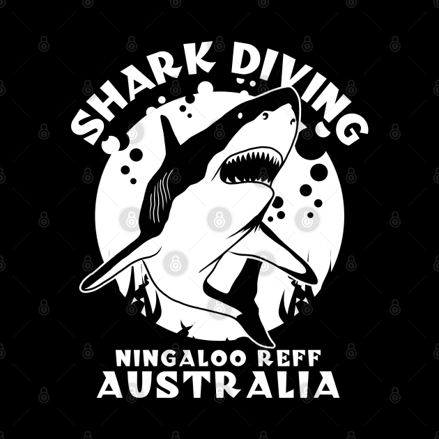 Shark Diving At Ningaloo Reef by TMBTM