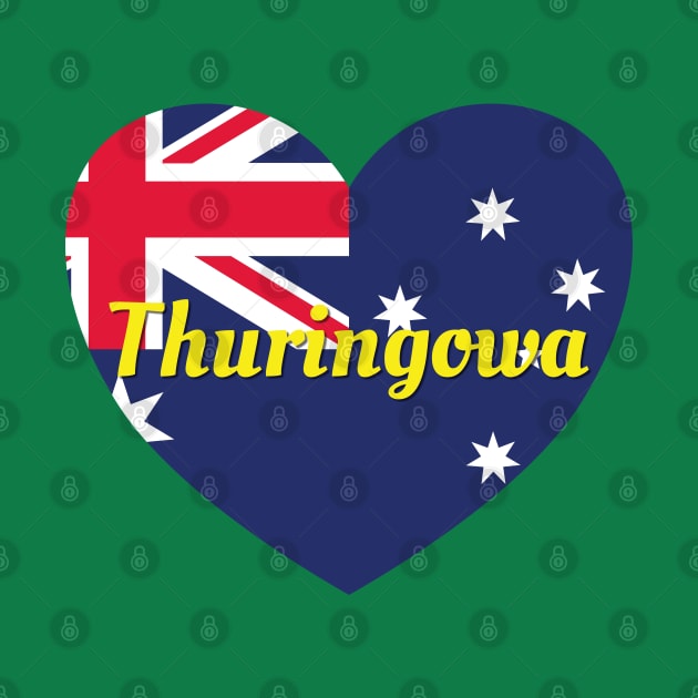 Thuringowa QLD Australia Australian Flag Heart by DPattonPD