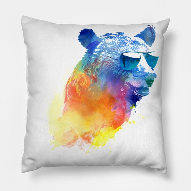 Sunny Bear Final Pillow by astronaut