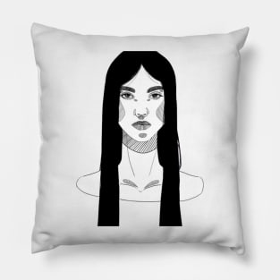 Feminine No Background Version Art Pillow