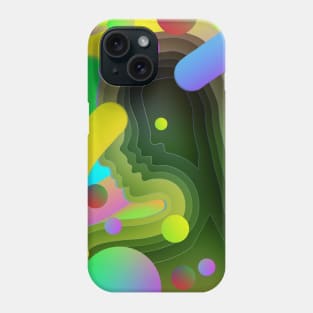 Fluid Gradient paper cut Phone Case