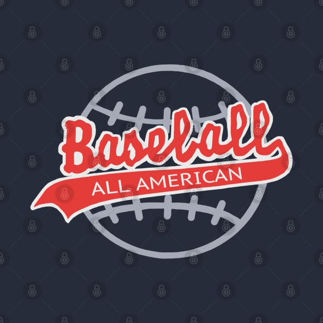 Baseball All American Banner by Trent Tides