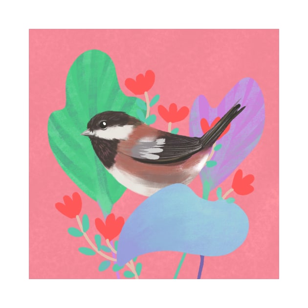 Chestnut Chickadee by Adrielle-art