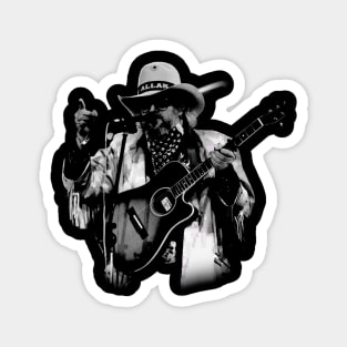 The Outlaw's Anthem Embrace the Authentic Country Sound of David Allan Coe with a Stylish T-Shirt Magnet