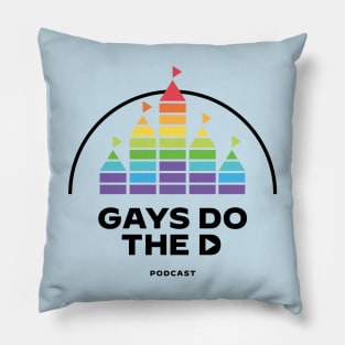 Gays Do the D Rainbow Logo (Black Text) Pillow