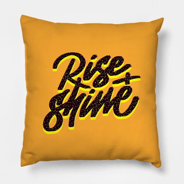 rise+shine Pillow by MAYRAREINART