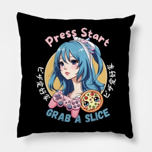 Gamer girl Pizza Party Pillow