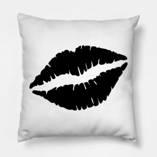 Black Lips Pillow