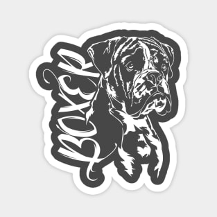 German Boxer dog portrait dog lovers Magnet