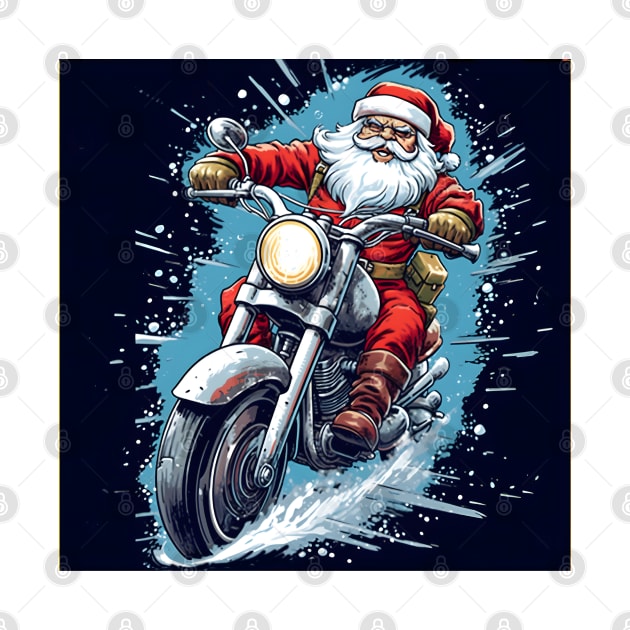 Biker Santa by MZeeDesigns