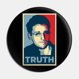 Edward Snowden Poster Pin