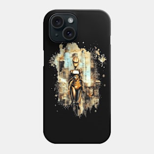 sci-fi robot girl art design Phone Case