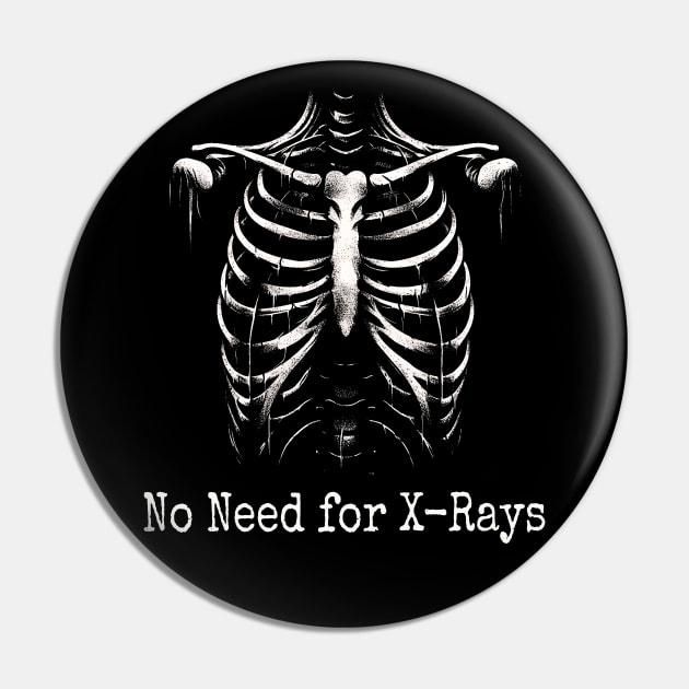 Creepy Grunge Rib Cage X-Rays Pin by MetalByte