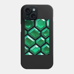 Jewel Pattern - Green Emerald, for a bit of luxury in your life! #2 Phone Case