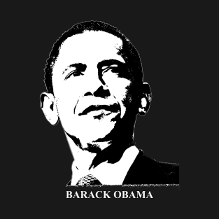 Barack Obama Portrait Pop Art Black T-Shirt