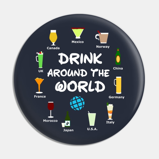 EPCOT Drink Around The World Pin by ThisIsFloriduhMan