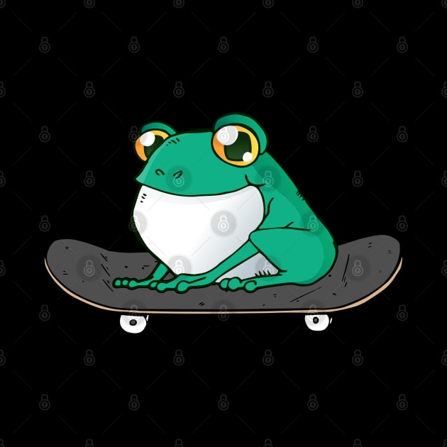 Frog On Skateboard Aesthetic Frog Skateboarder Funny Skateboard by Kuehni