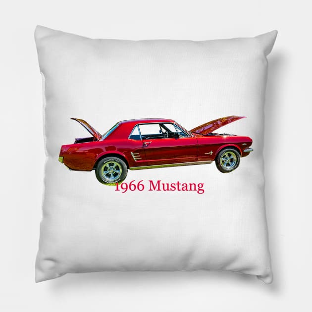 1966 Ford Mustang Pillow by mtbearded1