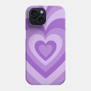purple retro heart Phone Case