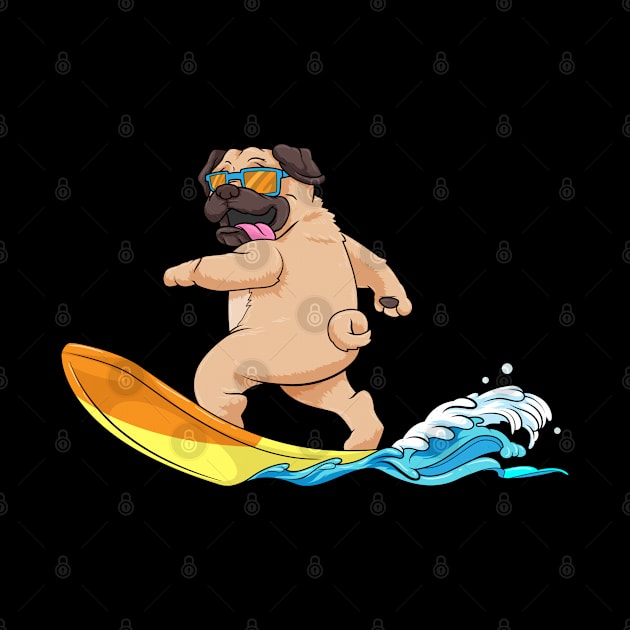 Cool pug is surfing by Markus Schnabel