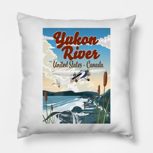 Yukon River United States Canada travel poster Pillow