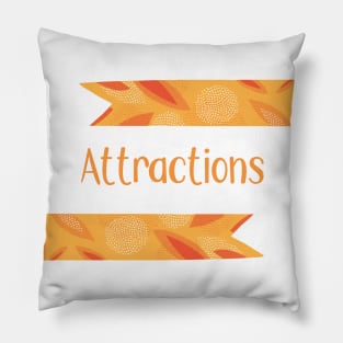 Attractions - Orange Ribbons Design GC-108-4 Pillow