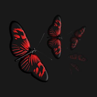 Red and Black Butterfly T-Shirt