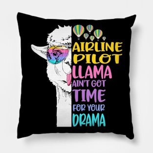 Airline Pilot Llama Pillow