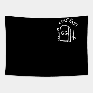 GG Allin Live Fast Die tattoo Tapestry