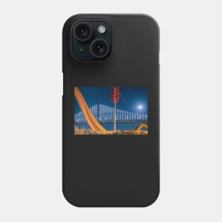 Moonrise Over Bridge Phone Case