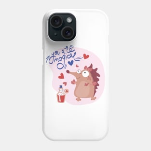 Romantic You Are Magical Hedgehog | Valentines Day Phone Case