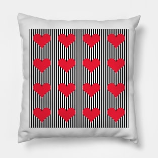 Striped Hearts Pillow