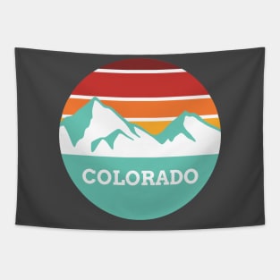 Colorado Retro Mountain Tapestry