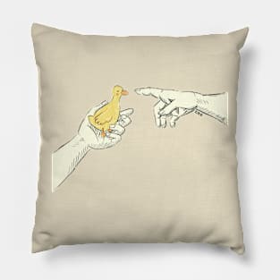 The Creation of Ducks (Michelangelo's Creation of Adam) Pillow