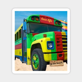 Take a Rasta Style Bus to the Beach Magnet