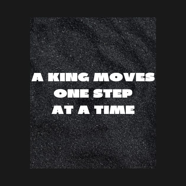 A king moves one step at a time by IOANNISSKEVAS