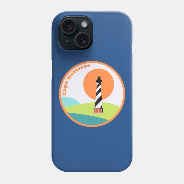 Cape Hatteras Lighthouse Sun Phone Case by Trent Tides