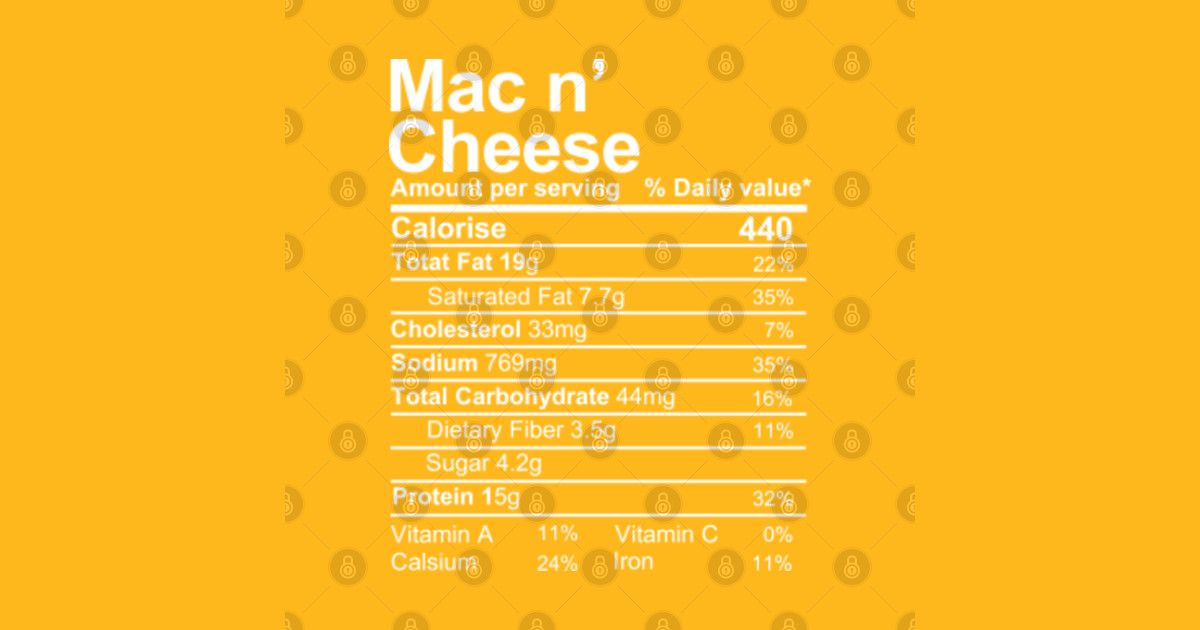 mac n cheese Nutritional Facts Mac N Cheese Tapestry TeePublic