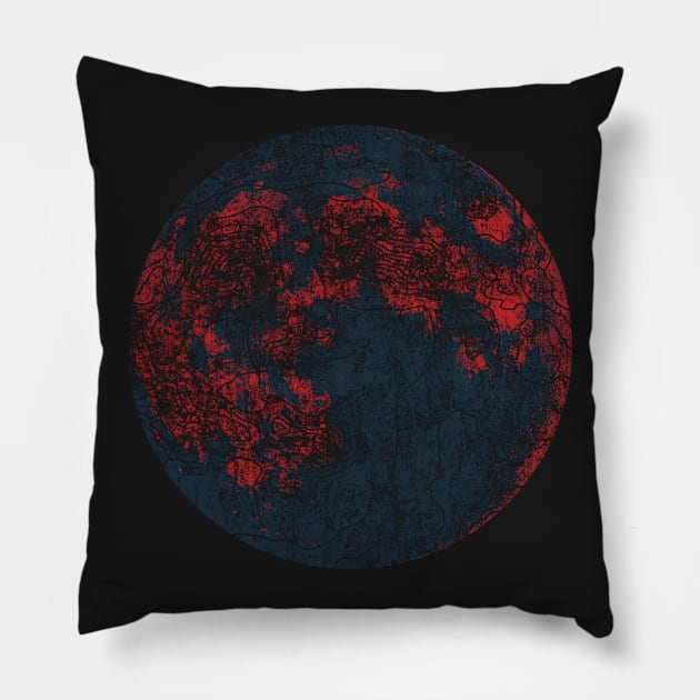 man in the moon Pillow by somatosis