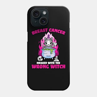 Breast Cancer Messed With The Wrong Witch Phone Case
